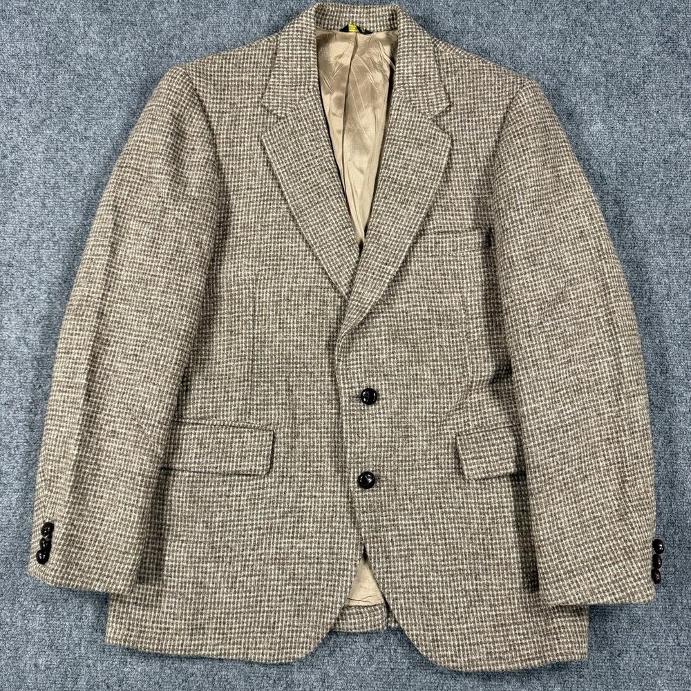 Vintage Harris Tweed Blazer Mens 38 Scottish Wool